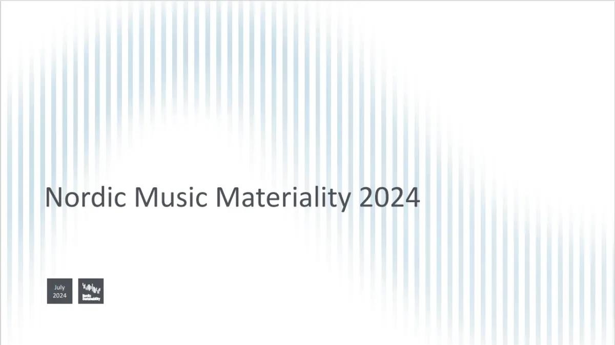 Nordic Music Materiality